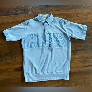 Vtg Norm Thompson Shirt Mens Large Blue Polo Retro 70s 80s Dad